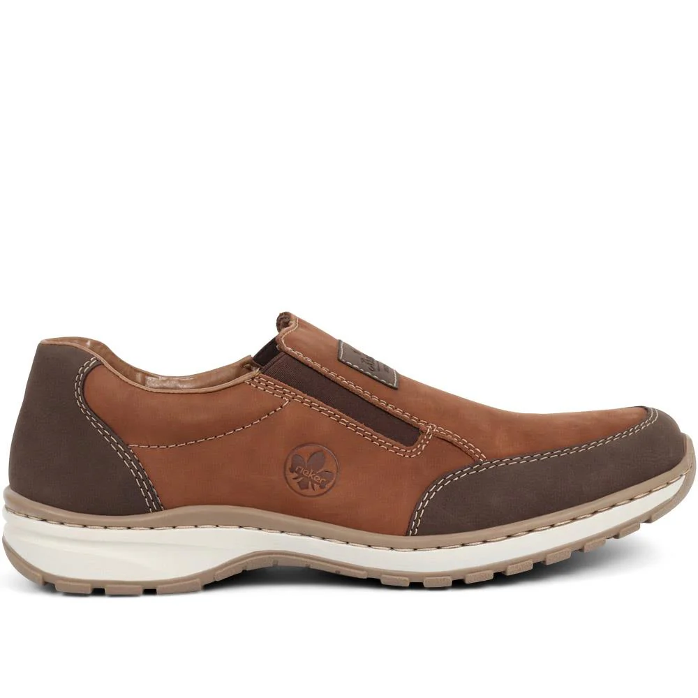 Slip-On Leather Trainers - RKR32528 / null - Tan-Brown - Image 2