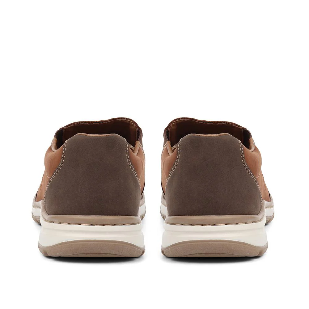 Slip-On Leather Trainers - RKR32528 / null - Tan-Brown - Image 3
