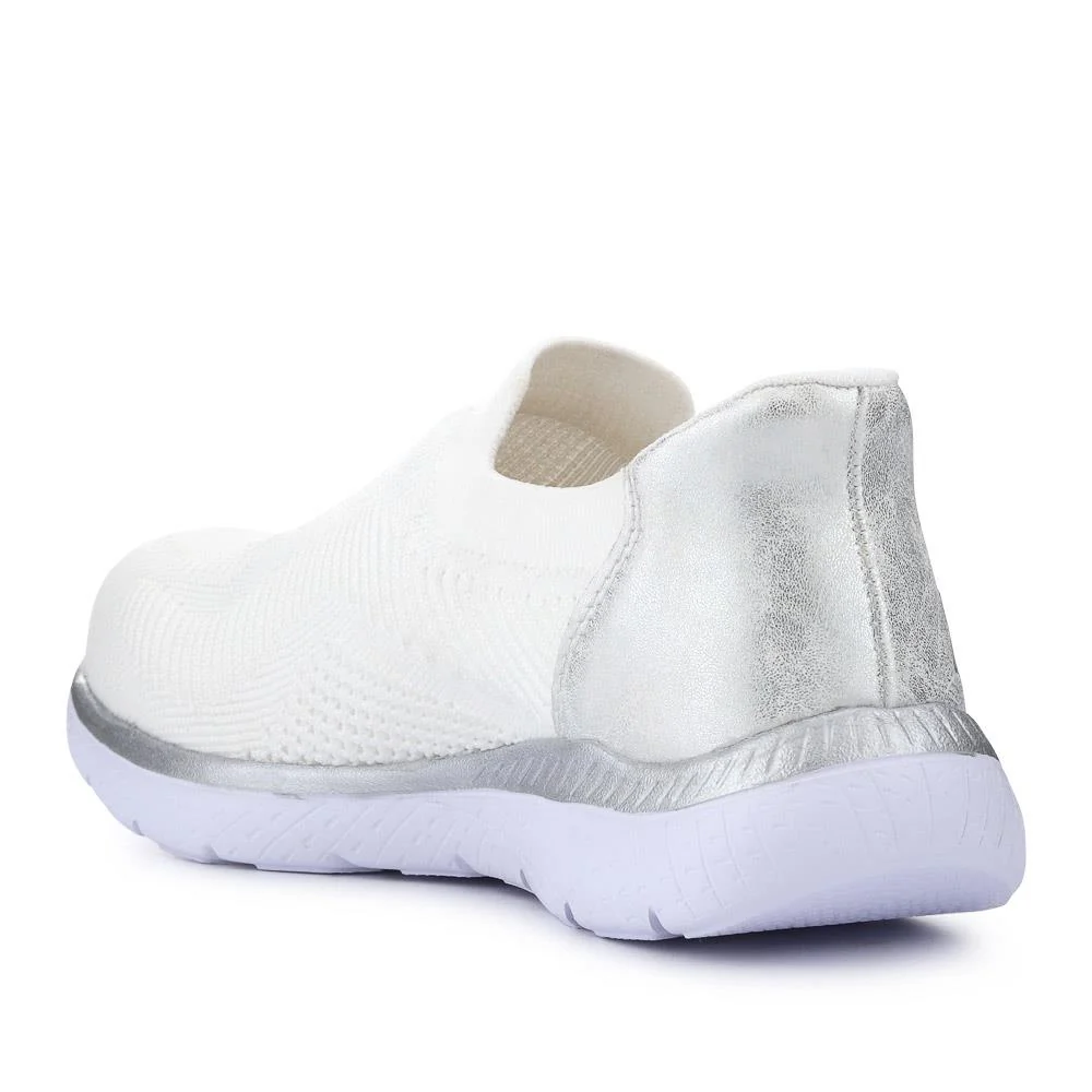Slip-On Memory Foam Trainers - RKR41502 / 326 818 - White - Image 3