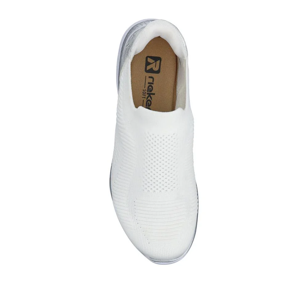 Slip-On Memory Foam Trainers - RKR41502 / 326 818 - White - Image 4