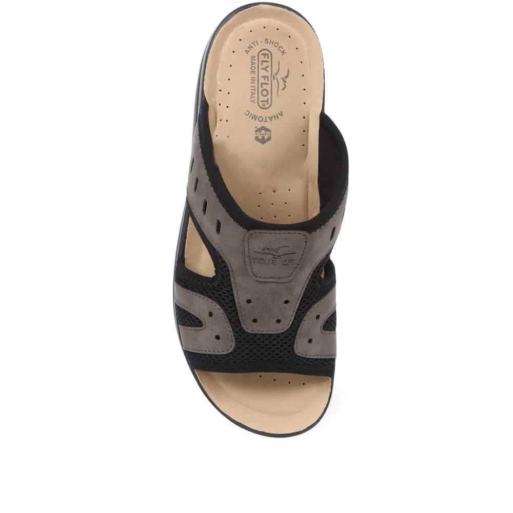 Slip-On Mule Sandals - FLY37013 / 323 213 - Dark Brown - Image 4