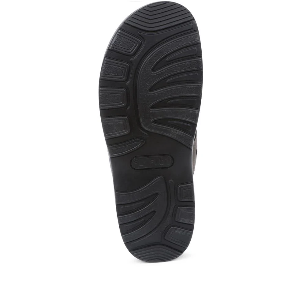 Slip-On Mule Sandals - FLY37013 / 323 213 - Dark Brown - Image 5