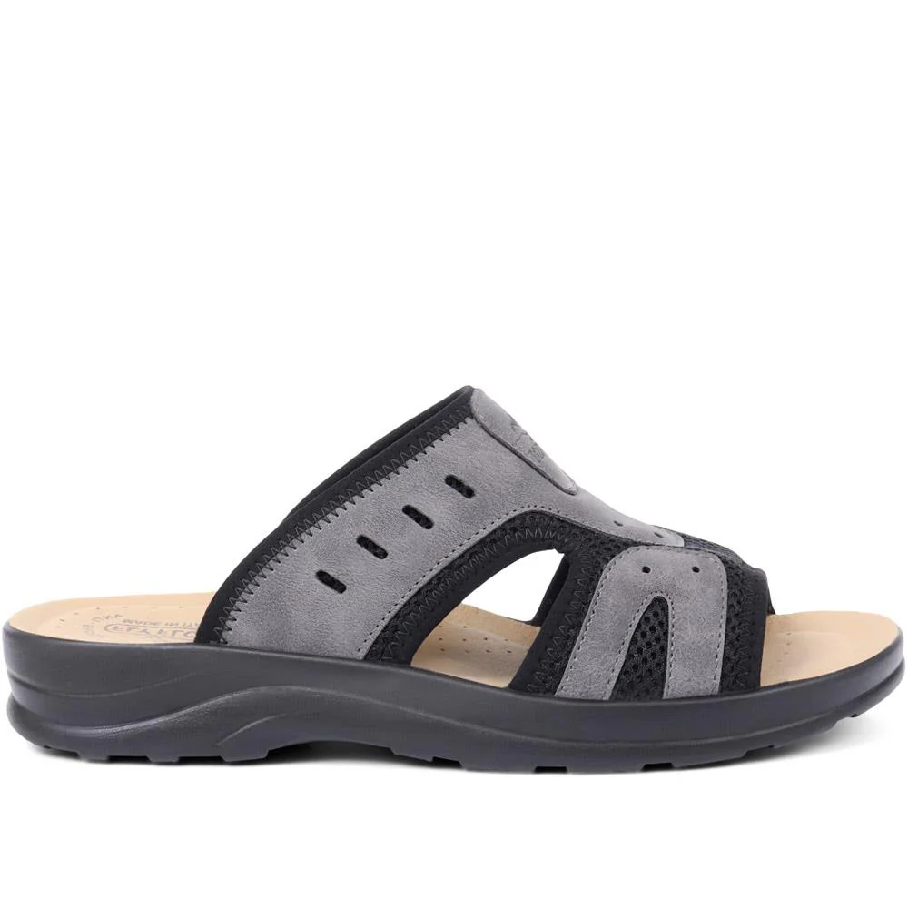 Slip-On Mule Sandals - FLY37013 / 323 213 - Grey - Image 2