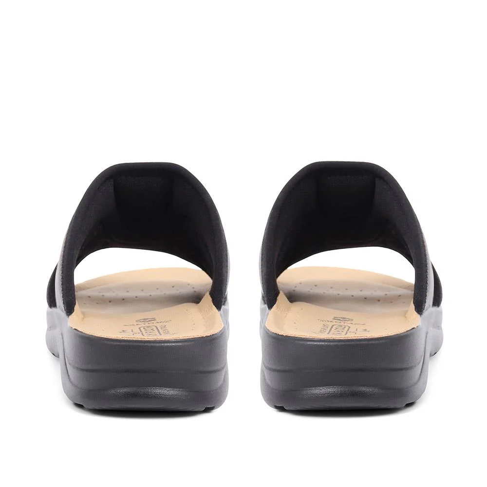 Slip-On Mule Sandals - FLY37013 / 323 213 - Grey - Image 3