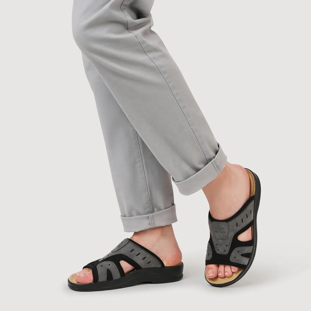 Slip-On Mule Sandals - FLY37013 / 323 213 - Grey - Image 5