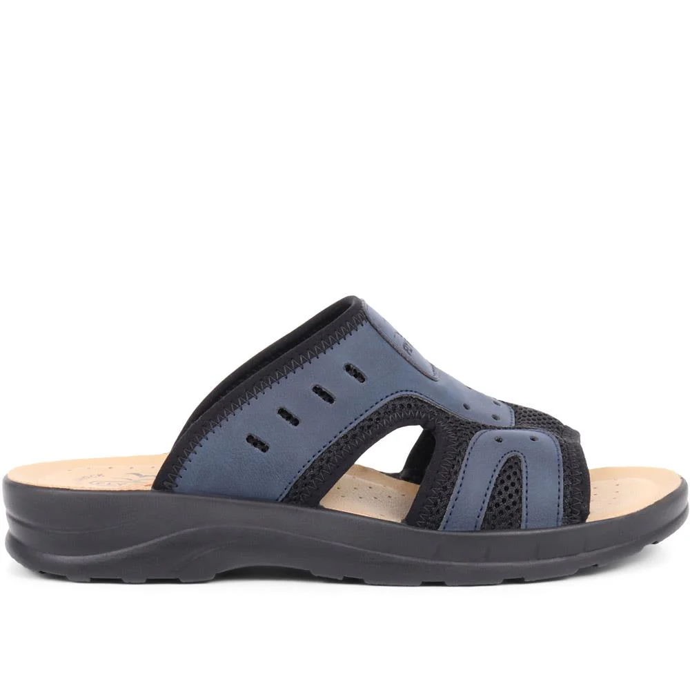 Slip-On Mule Sandals - FLY37013 / 323 213 - Navy - Image 2