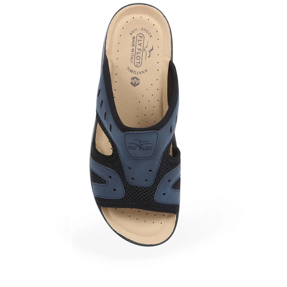 Slip-On Mule Sandals - FLY37013 / 323 213 - Navy - Image 5
