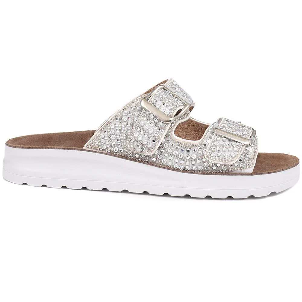 Slip-On Mules - POLY39021 / 325 445 - Silver - Image 2