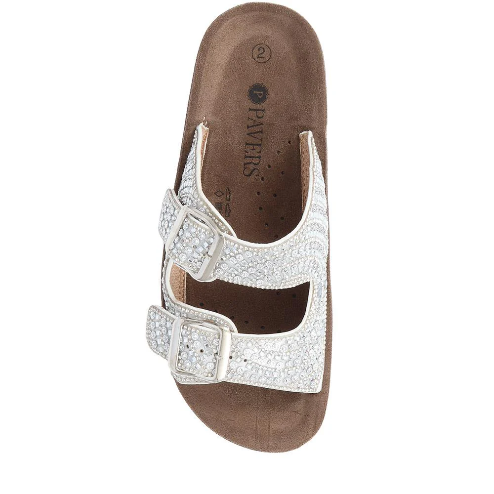 Slip-On Mules - POLY39021 / 325 445 - Silver - Image 5