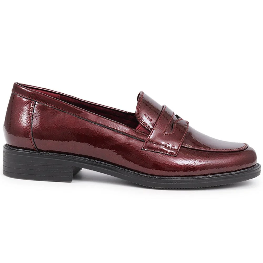 Slip-On Patent Loafers - WBINS40089 / 325 988 - Burgundy Patent - Image 2