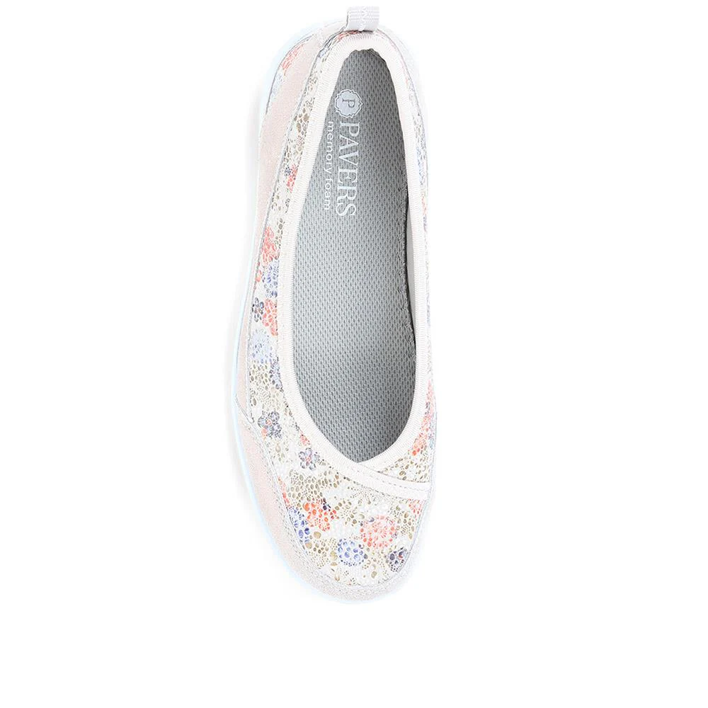 Slip-On Patterned Lightweight Pumps - BRK37007 / 323 323 - Floral - Image 4
