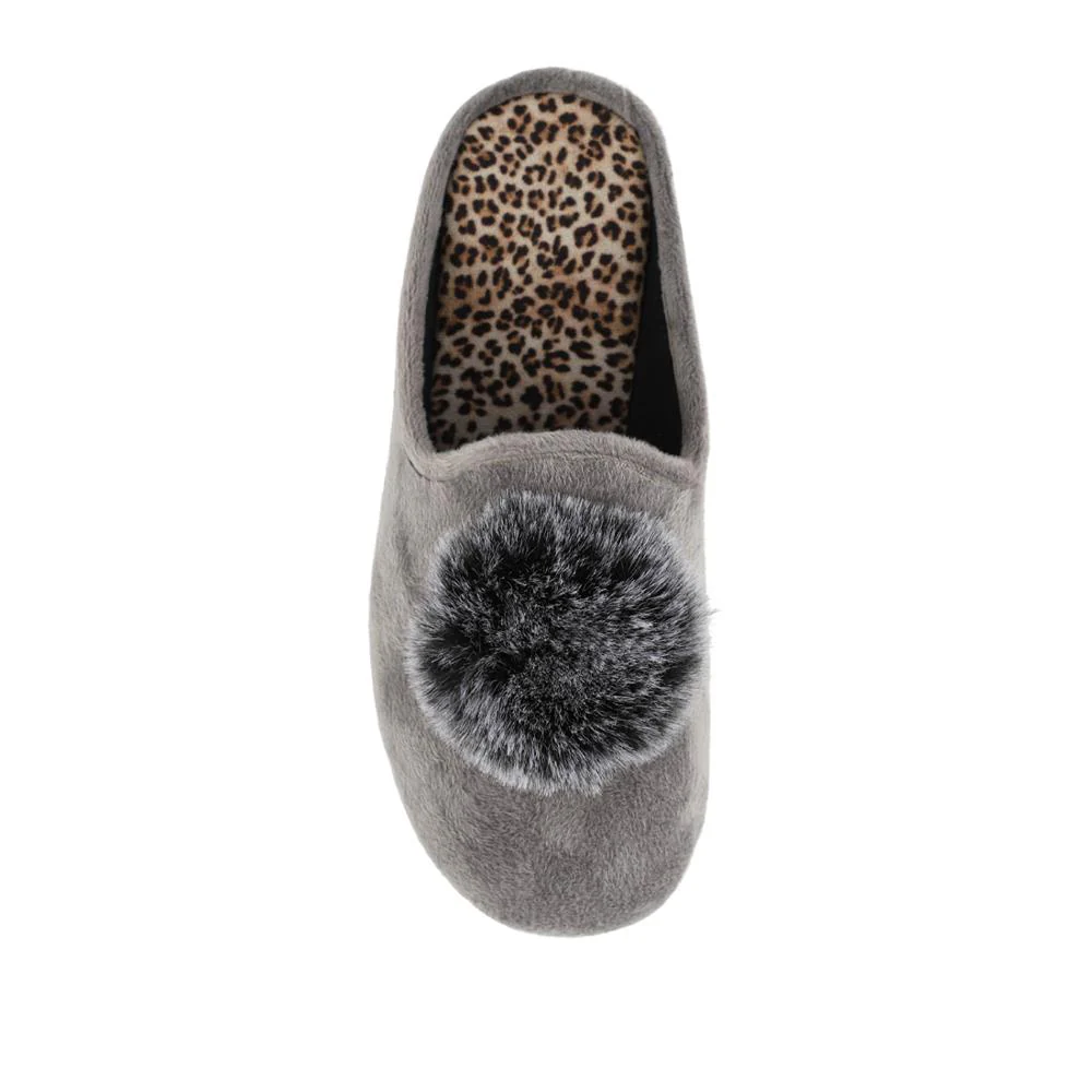 Luxury PomPom Slippers - RELAX42001 / 328 232 - Grey - Image 4