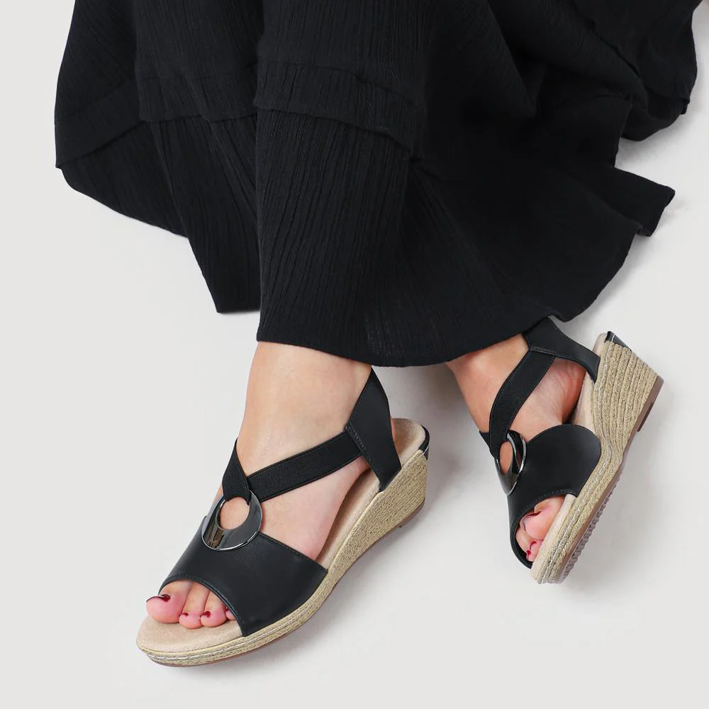 Slip-On Slingback Sandals - WBINS41066 / 327 602 - Black - Image 5