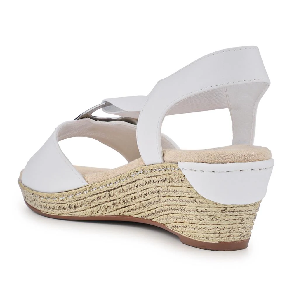 Slip-On Slingback Sandals - WBINS41066 / 327 602 - White - Image 3