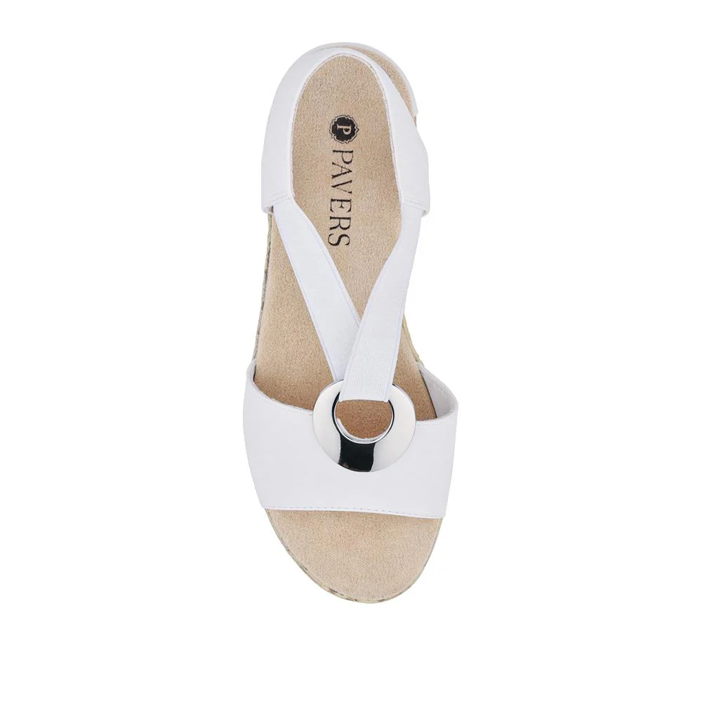 Slip-On Slingback Sandals - WBINS41066 / 327 602 - White - Image 4