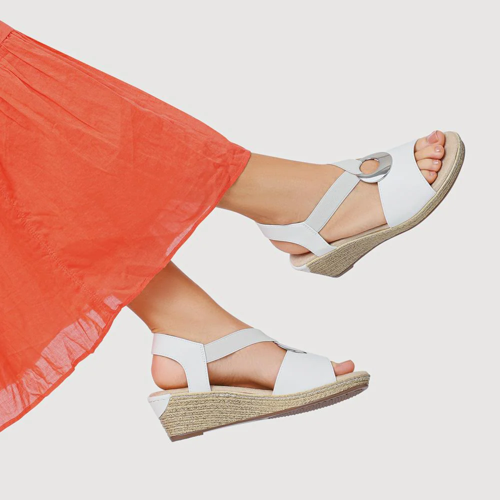 Slip-On Slingback Sandals - WBINS41066 / 327 602 - White - Image 5