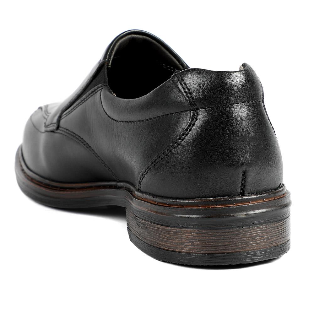 Slip On Smart Leather Shoes With Grip Sole - PARK42040 / 328 188 - Black - Image 3