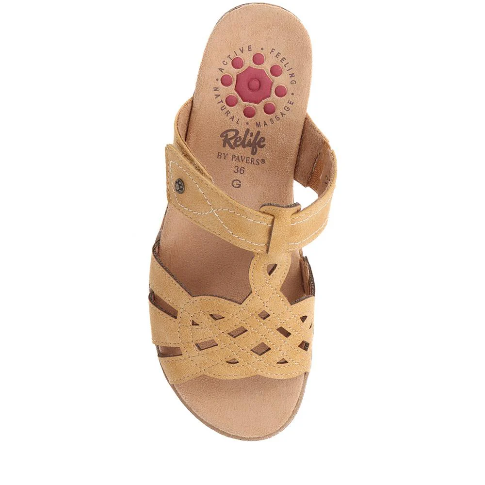 Slip-On Touch-Fasten Mules - CENTR39025 / 324 974 - Natural - Image 5