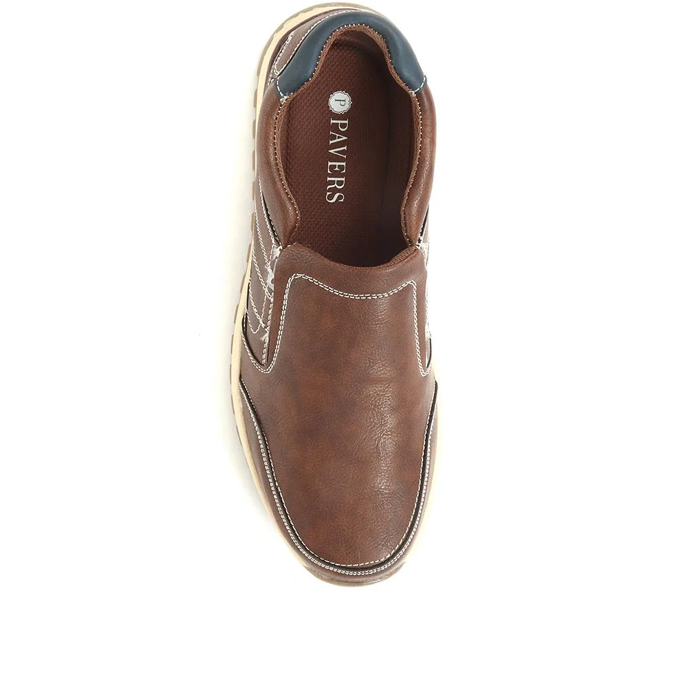 Slip On Trainers - CHANG34003 / 321 143 - Brown - Image 4