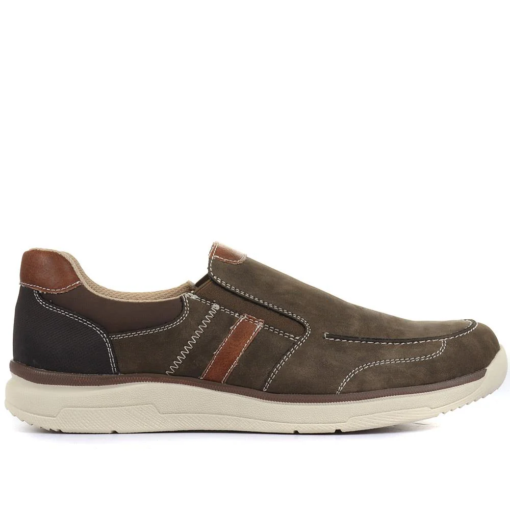 Slip On Trainers for Men - WBINS33015 / 319 501 - Taupe - Image 2