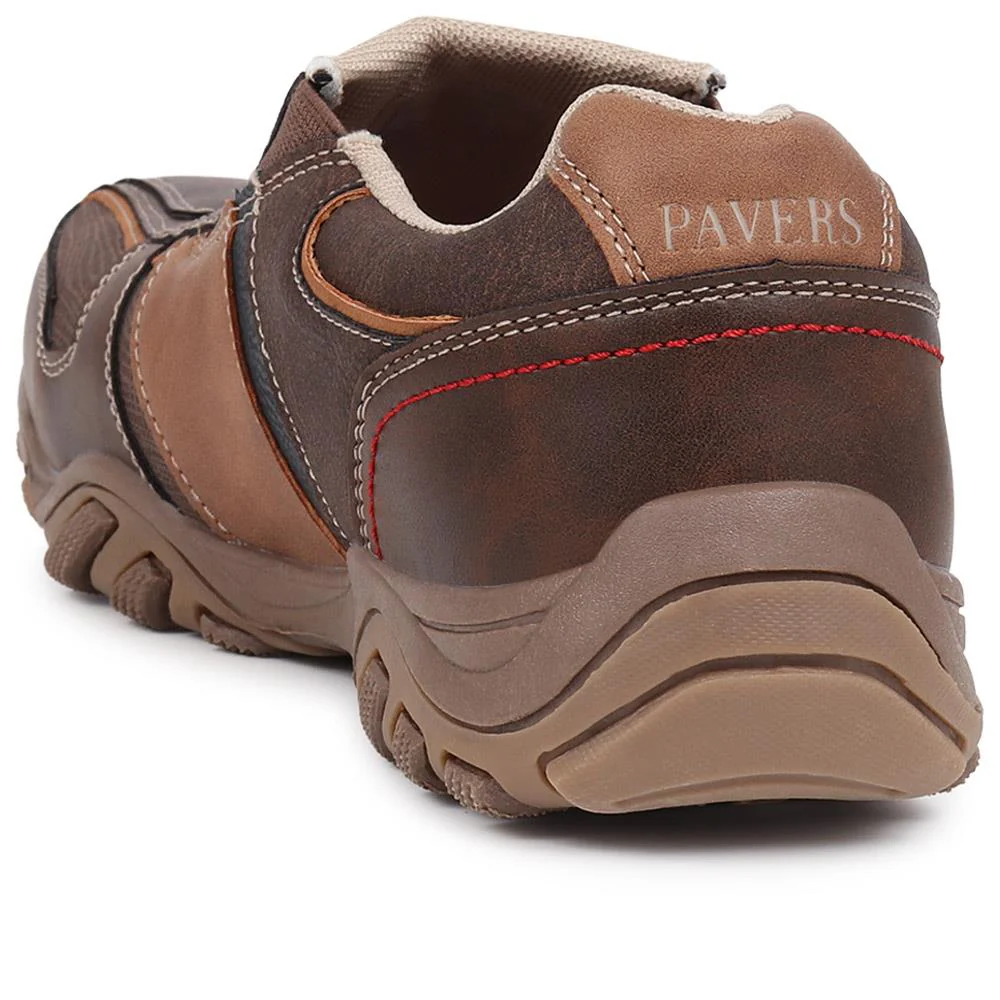 Wide Fit Slip-On Trainers - VSHI40003 / 325 701 - Brown Multi - Image 5