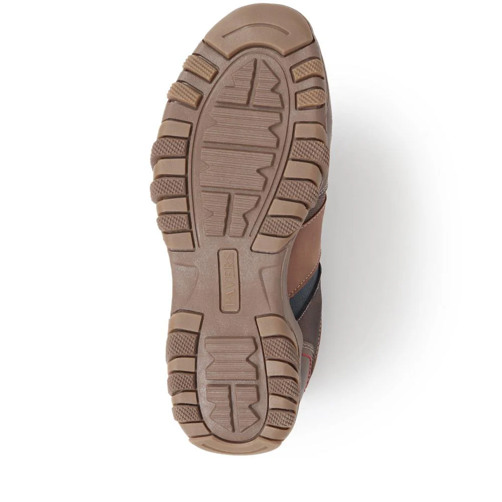 Wide Fit Slip-On Trainers - VSHI40003 / 325 701 - Brown Multi - Image 6
