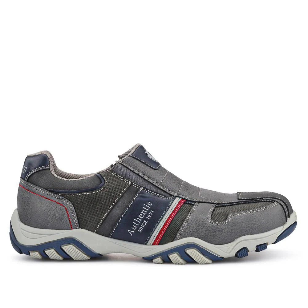 Wide Fit Slip-On Trainers - VSHI40003 / 325 701 - Dark Grey - Image 3