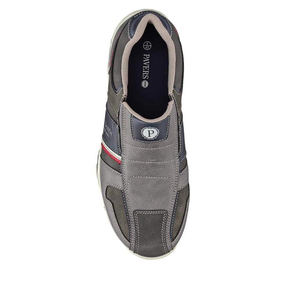 Wide Fit Slip-On Trainers - VSHI40003 / 325 701 - Dark Grey - Image 5