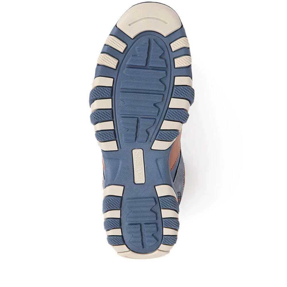 Wide Fit Slip-On Trainers - VSHI40003 / 325 701 - Navy Multi - Image 5