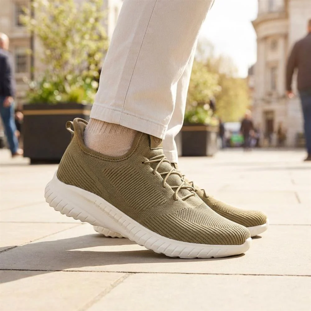 Easy Step In Wide Fit Trainers - BOJIE41004 / 326 872 - Khaki - Image 6