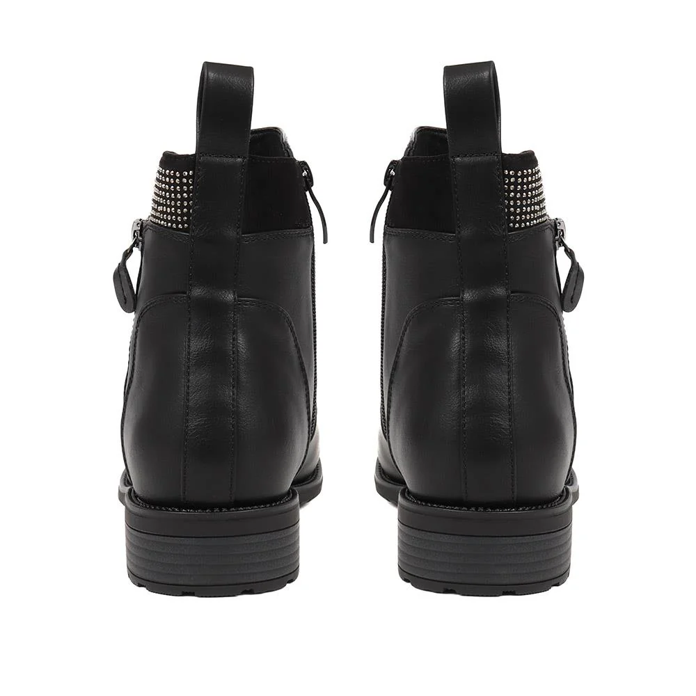 Extra-Wide Slouch Ankle Boots - BARSIA / 324 543 - Black - Image 3