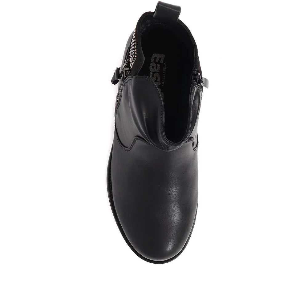 Extra-Wide Slouch Ankle Boots - BARSIA / 324 543 - Black - Image 5