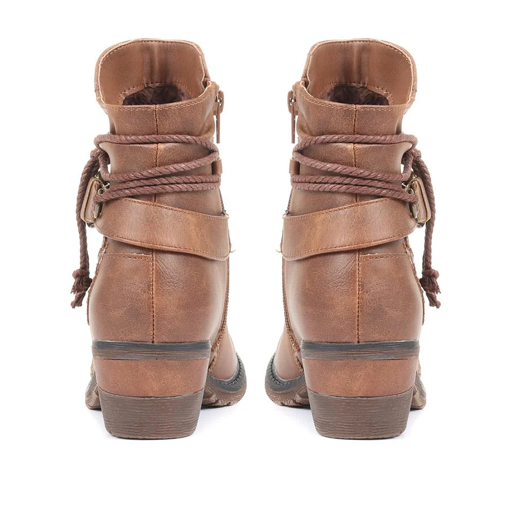 Slouch Ankle Boots - WBINS34037 / 320 448 - Tan - Image 3