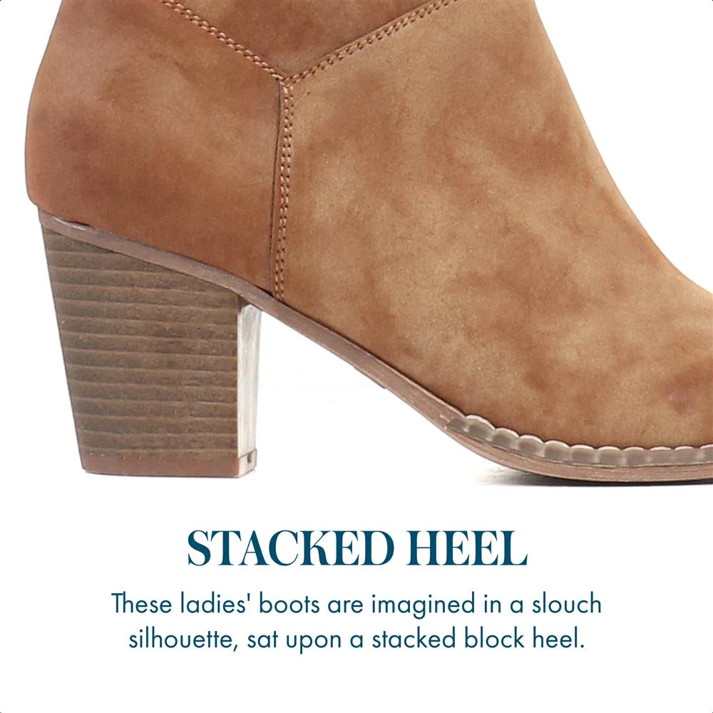 Slouch Boots - SIN34001 / 320 712 - Tan - Image 4