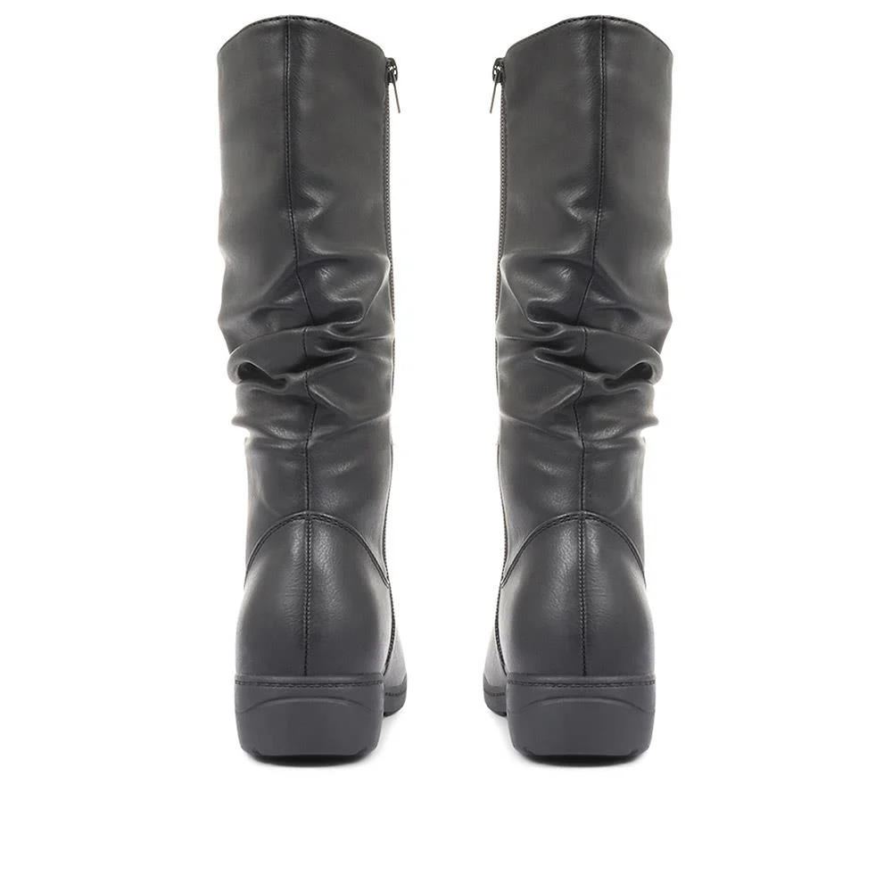 Slouch Calf Boots - WBINS34149 / 320 785 - Black - Image 3