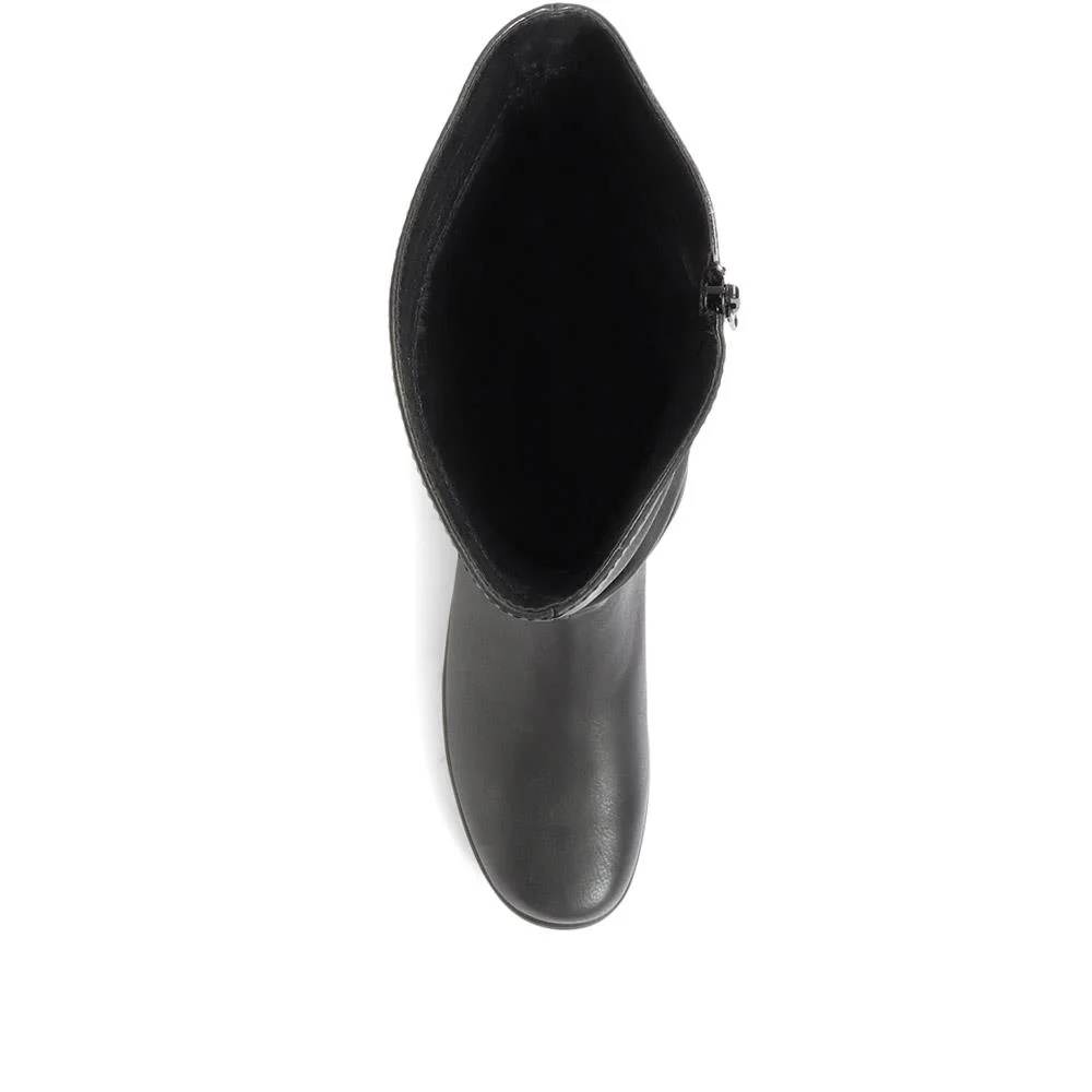 Slouch Calf Boots - WBINS34149 / 320 785 - Black - Image 4