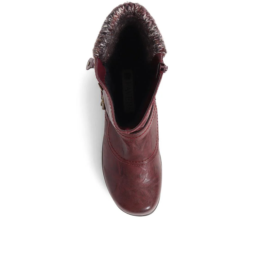 Slouch Calf Boots - WBINS38154 / 324 703 - Burgundy - Image 6