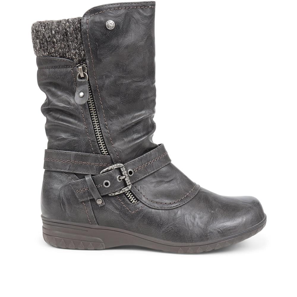 Slouch Calf Boots - WBINS38154 / 324 703 - Grey - Image 2