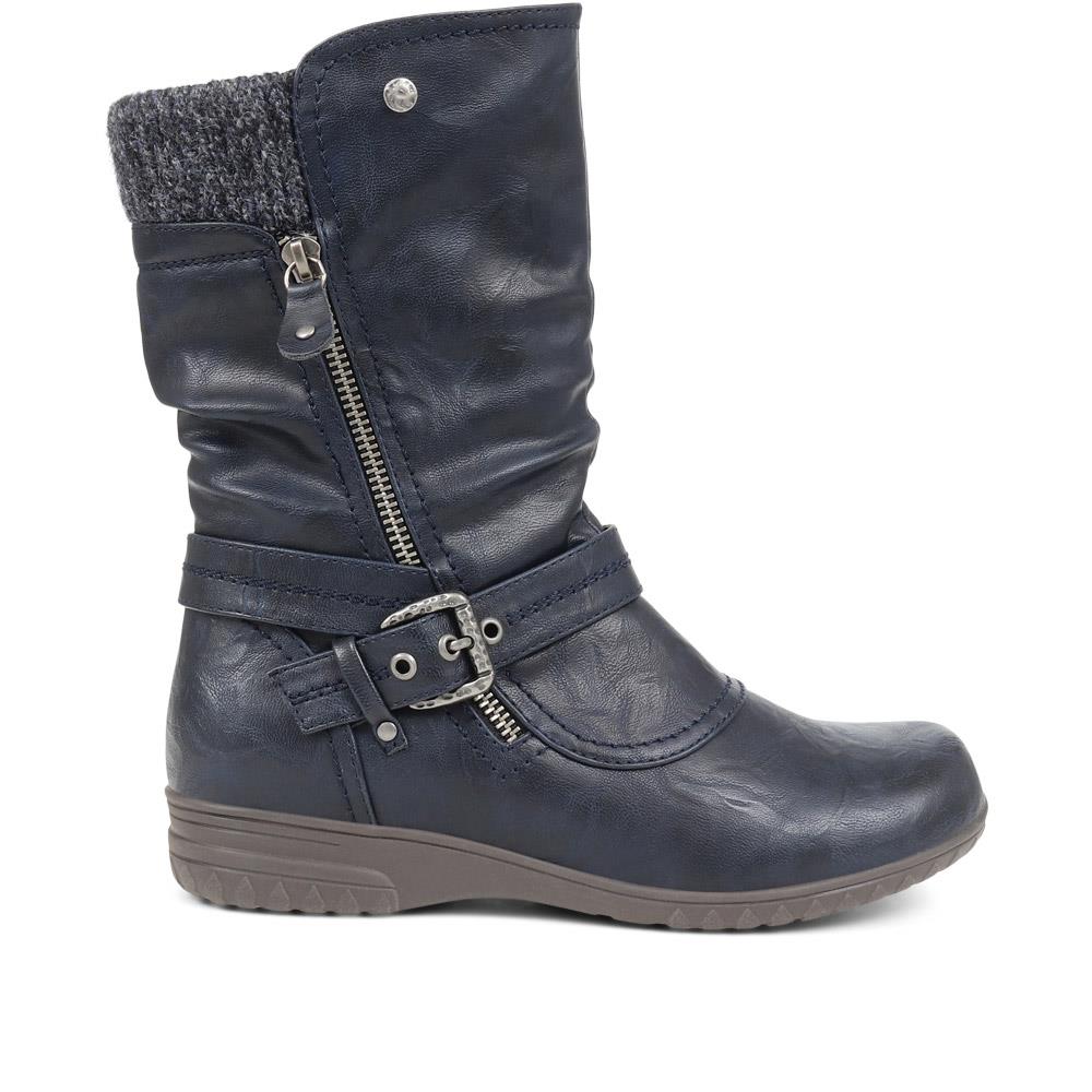 Slouch Calf Boots - WBINS38154 / 324 703 - Navy - Image 2