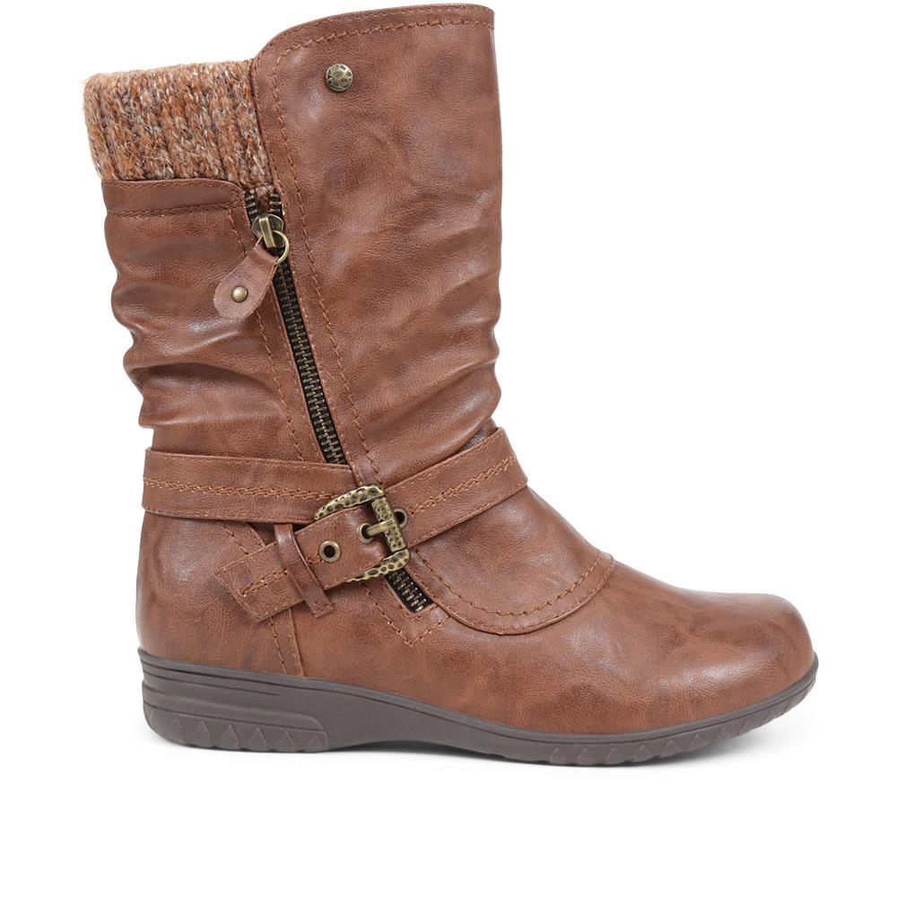 Slouch Calf Boots - WBINS38154 / 324 703 - Tan - Image 2