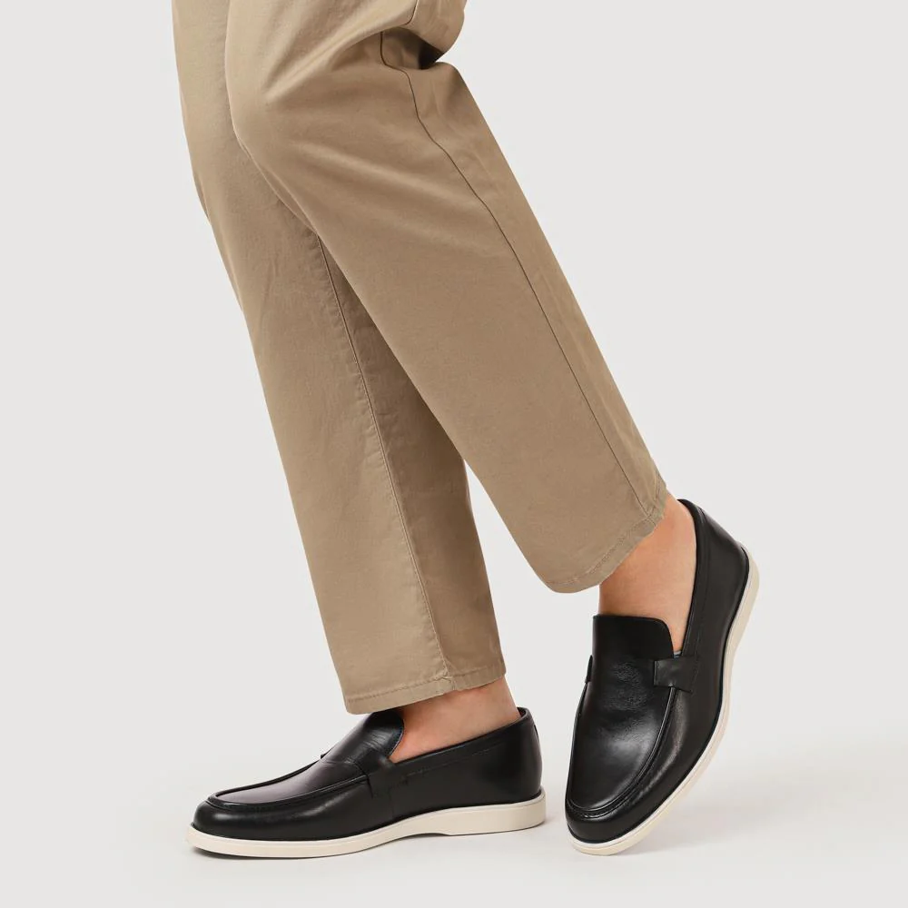 Smart All-Leather Loafers - SAKM41010 / 327 204 - Black - Image 5