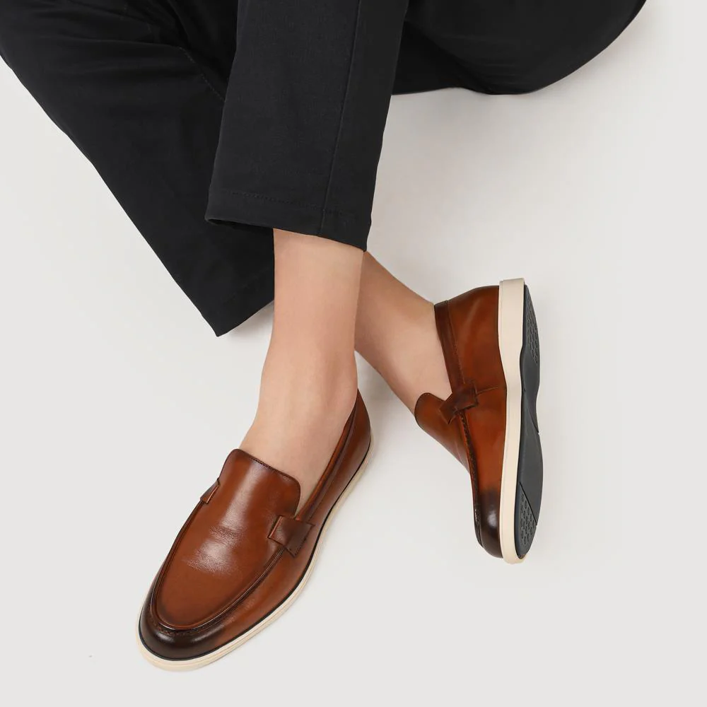Smart All-Leather Loafers - SAKM41010 / 327 204 - Cognac - Image 5