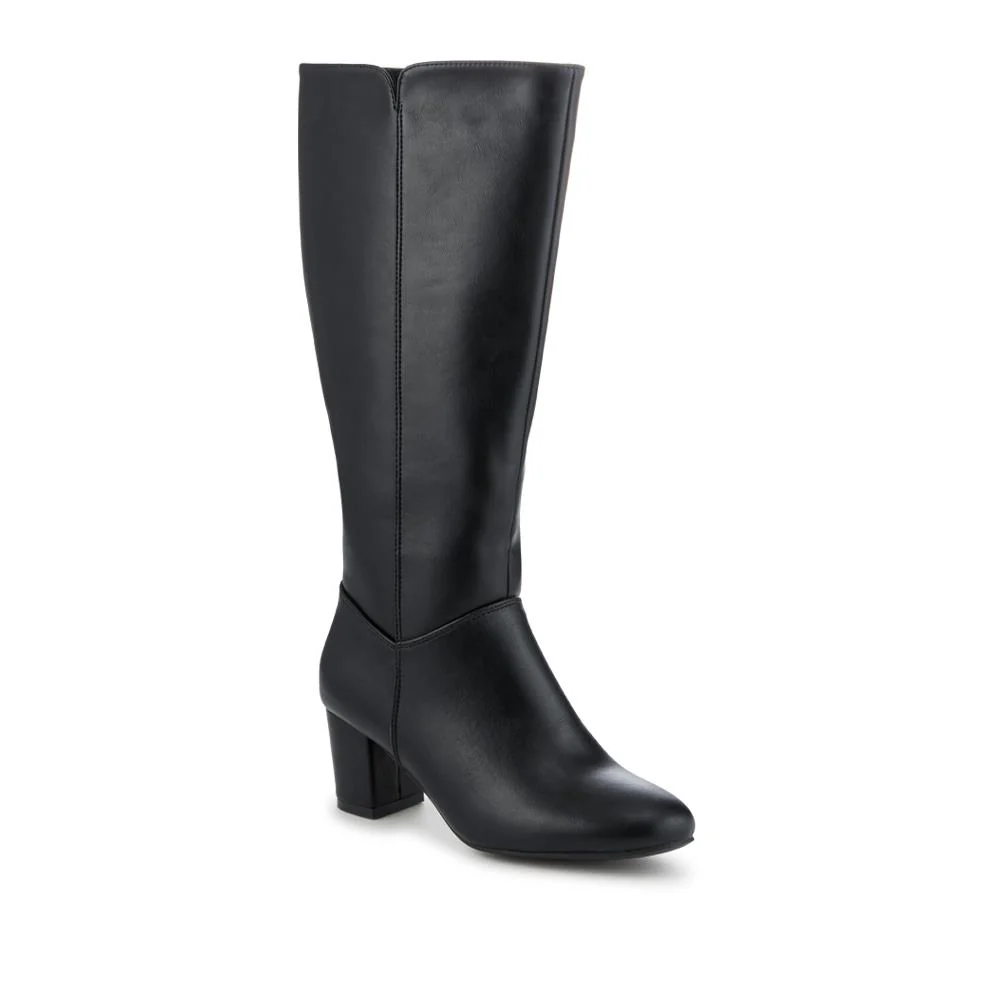 Smart Block Heel Long Boots With Inside Zip - WBINS42076 / 327 972