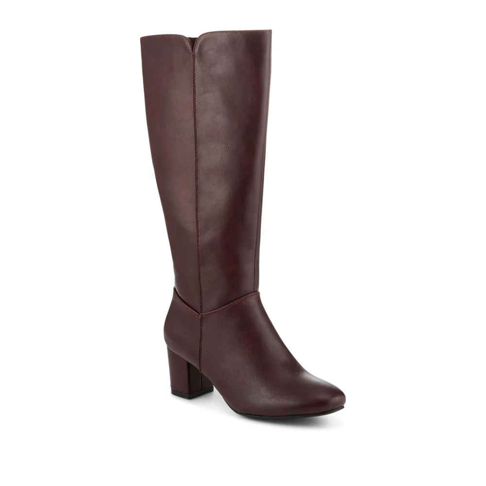 Smart Block Heel Long Boots With Inside Zip - WBINS42076 / 327 972 - Image 3