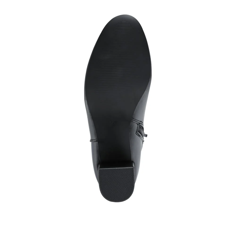 Smart Block Heel Long Boots With Inside Zip - WBINS42076 / 327 972 - Black - Image 5