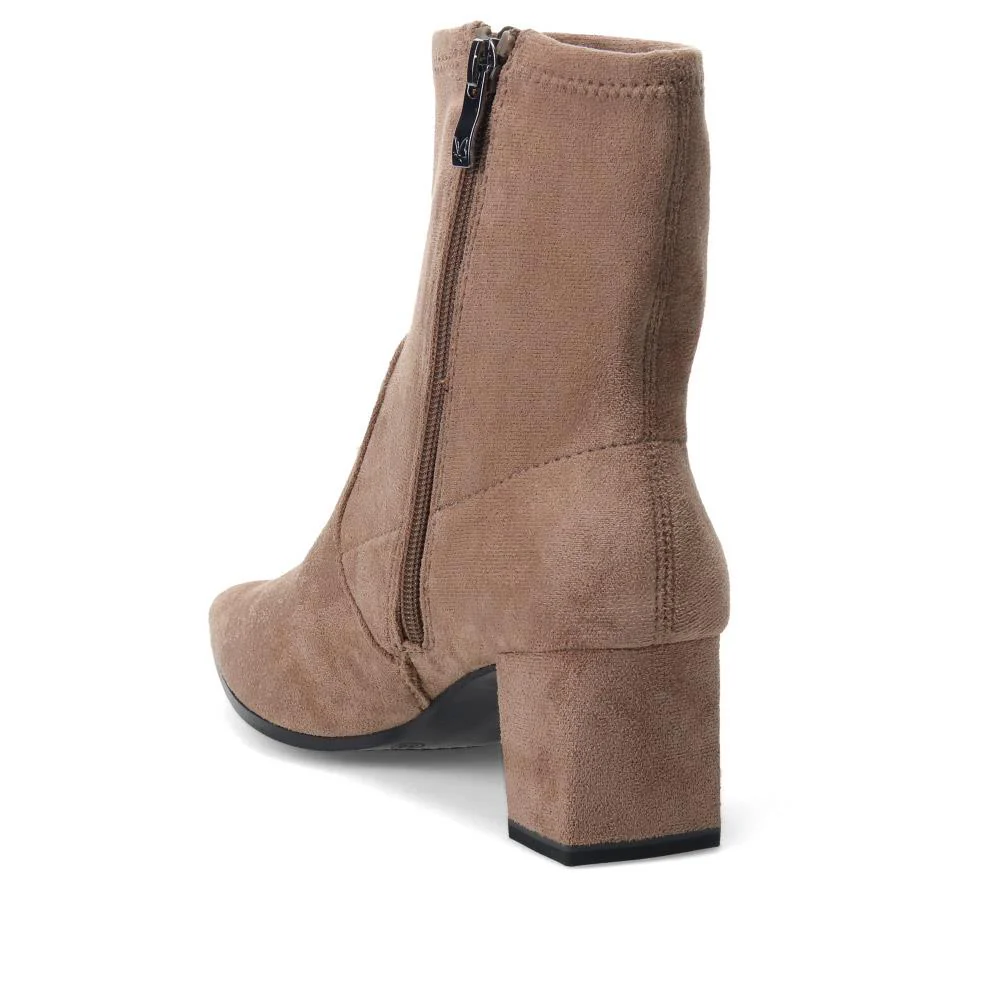 Smart Block-Heeled Ankle Boots - CAPRI40500 / 326 603 - Taupe - Image 3