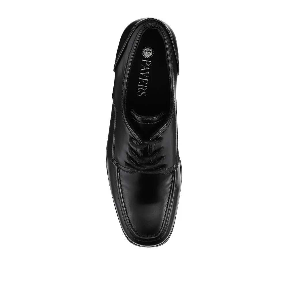 Smart Block-Heeled Lace-Up Shoes - WBINS42009 / 327 923 - Black - Image 4