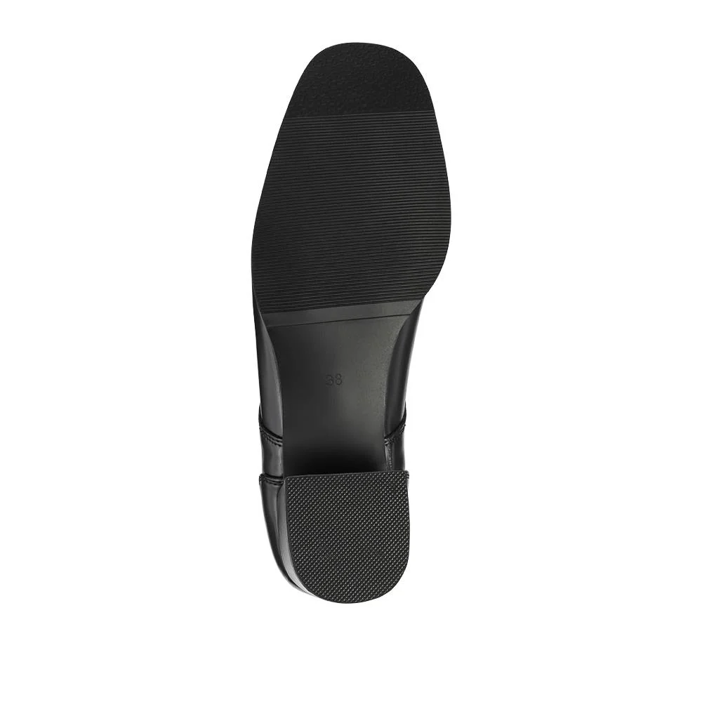 Smart Block-Heeled Lace-Up Shoes - WBINS42009 / 327 923 - Black - Image 5