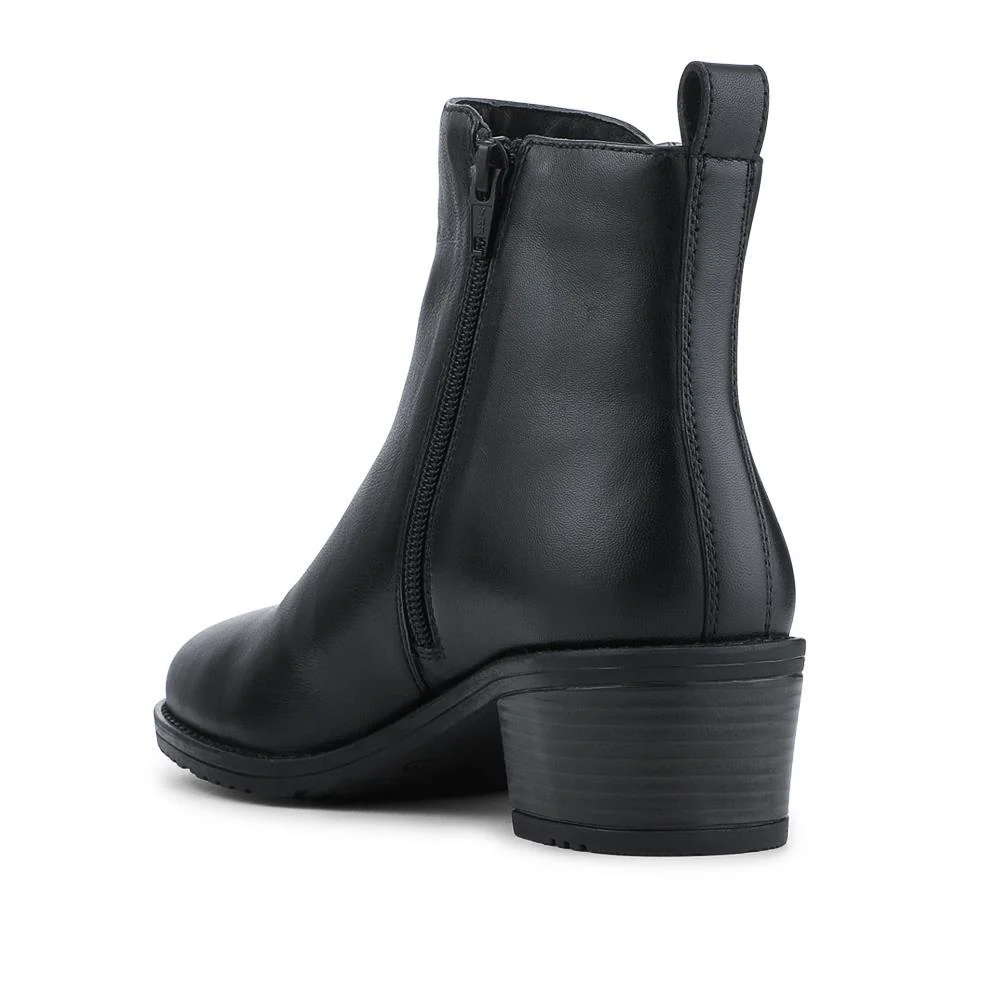 Smart Breathable Leather Ankle Boots - RNB42013 / 328 293 - Black - Image 3