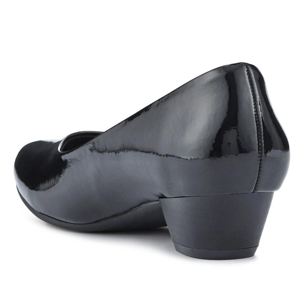 Smart Cushioned Court Shoes - WK41001 / 327 136 - Black Patent - Image 3